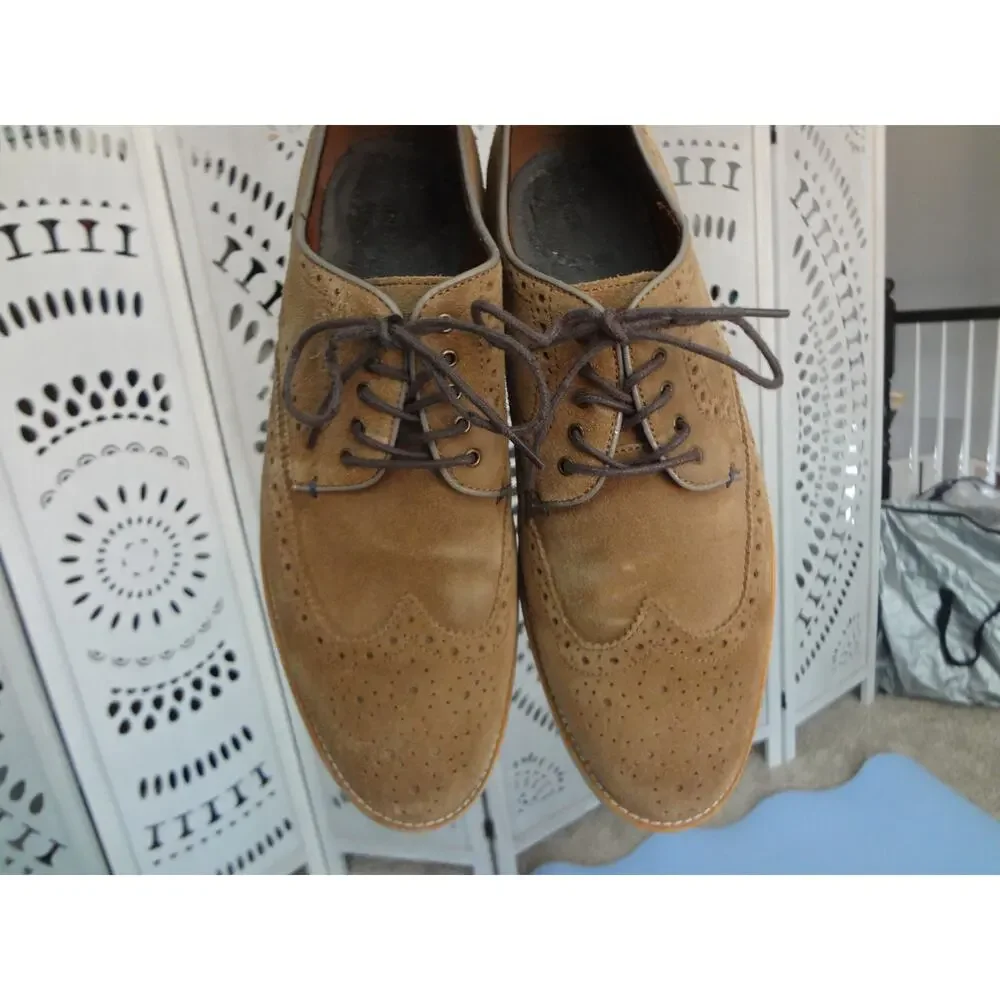 Blake Mckay Carson Tan Suede Sneaker Oxfords Wingtip Men 10.5 D Business Casual